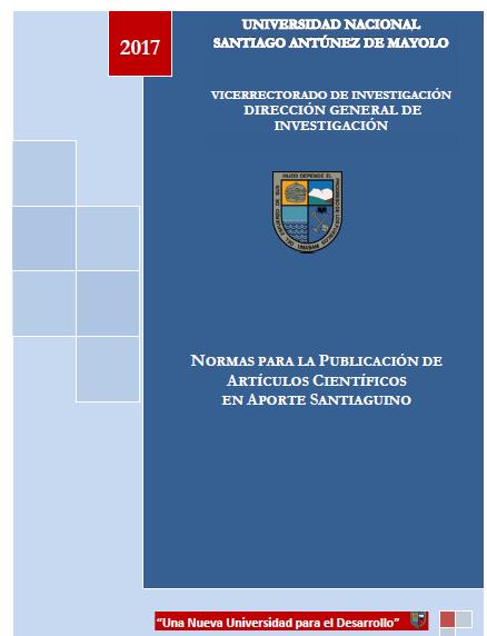 Normas para la publicación de artículos científicos en Aporte Santiaguino