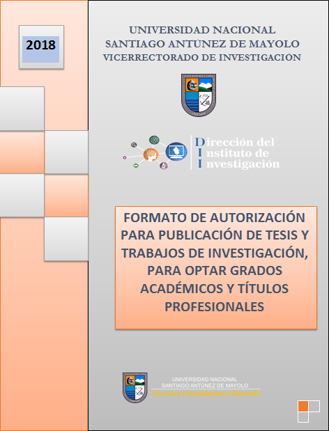 Formato de autorización para publicación de tesis y trabajos de investigación, para optar grados académicos y títulos profesionales
