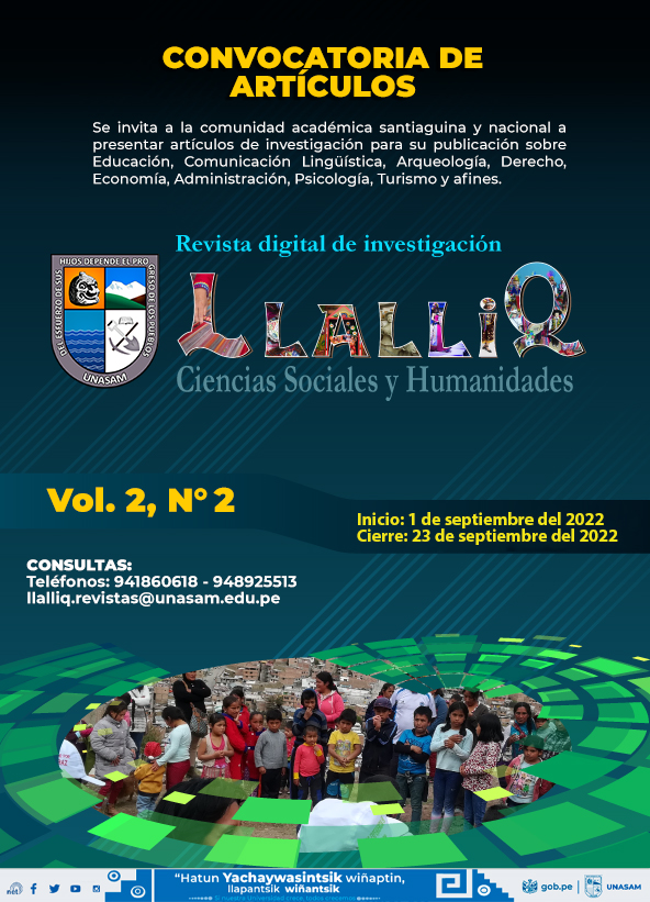 Convocatoria de Artículos científicos "Lllalliq" Revista de Ciencias Sociales y Humanidades